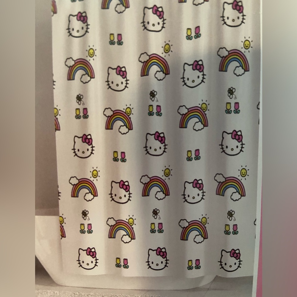 Hello Kitty Rainbow Tulip Shower Curtain